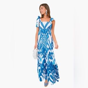 Sheridan French Kelly Dress navy heart ikat